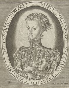 Retrato de Joana dos Habsburgos
Retratos de réguas (título da série) de Pieter van der Heyden