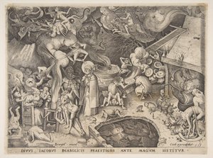 São Tiago e o mago Hermogenes de A história do mago Hermogenes, 1565.