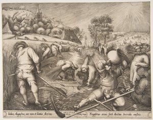 Aestas de verão da série The Seasons, 1570. de Pieter van der Heyden