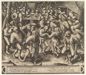 A dança do casamento camponês, depois de 1570. de Pieter van der Heyden