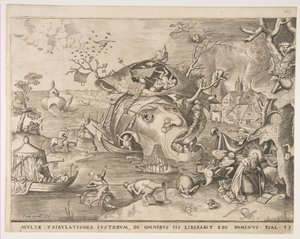 A Tentação de Santo Antônio, 1556. de Pieter van der Heyden