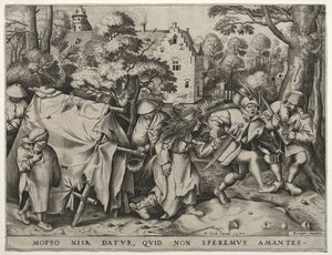 O casamento de Mopsus e Nisa, 1570. de Pieter van der Heyden