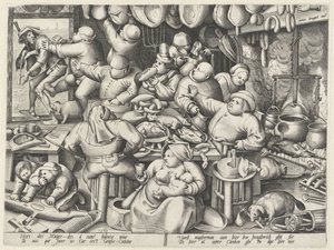 cozinha gordurosa Cozinha enxuta e a cozinha gordurosa (título da série) de Pieter van der Heyden