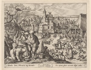 Inverno Hyems (título no objeto) As Quatro Estações (título da série) de Pieter van der Heyden