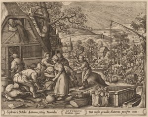 Outono de Pieter van der Heyden after Hans Bol
