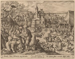 Inverno de Pieter van der Heyden after Hans Bol