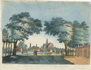 Vista de Haarlem de Overveen Vista de Overveen na cidade de Haarlem (título no objeto) de Pieter van der Meulen