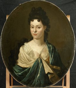 Retrato da Sra. Batalha de peito hy de Pieter van der Werff