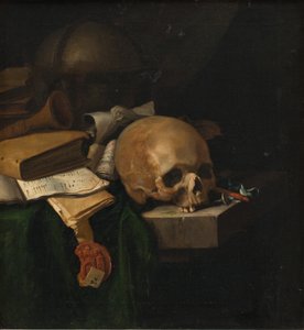 Vanitas natureza morta de Pieter van der Willigen