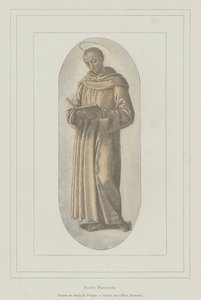 São Francisco de Assis (Litho) de Pietro (after) Perugino