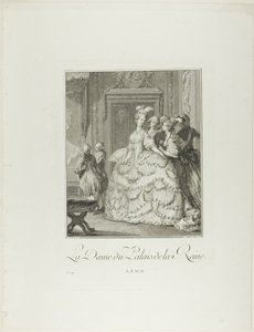 A dama de companhia da rainha, de Monument du Costume Physique et Moral de la fin du Dix-huitième siècle