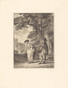 O Adivinho da Vila (Colette Chorando) de Pietro Antonio Martini after Jean Michel Moreau