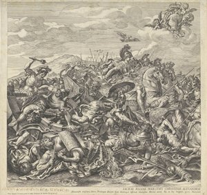 Batalha de Arbella (parte esquerda) de Pietro Aquila