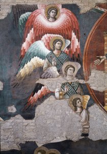 O Juízo Final, detalhe dos anjos - Fresco