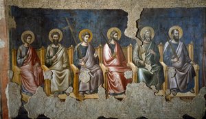O Juízo Final: detalhe dos Apotres (Fresco