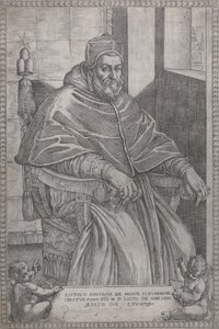 Retrato do Papa Sisto V, 1585. de Pietro Facchetti