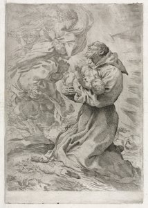 A visão de São Francisco de Assis, 1590.