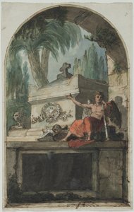 Projeto para um afresco do túmulo de Vincenzo Martinelli (1737-1807) na Certosa de Bolonha