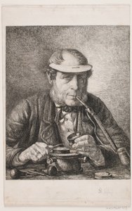 Retrato do pai do artista, medalhista F.C. de Crohn de Pietro Købke Krohn