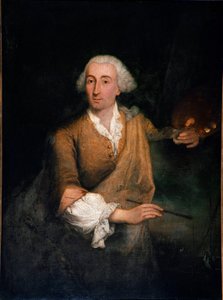 Retrato do pintor Francesco Guardi (1712-1793) aos 52 anos de idade Pintura de Pietro Longhi (1702-1785) 1764 Sol. 132x100 cm Veneza, Ca 