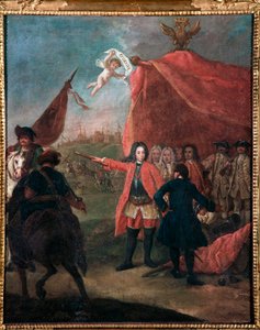 Representação de Eugenio di Savoia (1663-1736) disse o Príncipe Eugenio (Retrato do Príncipe Eugênio da Sabóia) Pintura de Pietro Longhi (1702-1785) 1755 Dim 62x51 cm Ca 