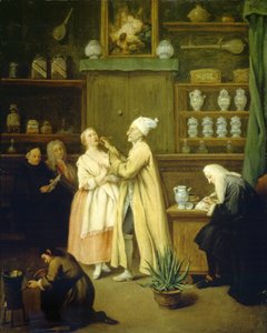The Apothecary, c.1752 (óleo sobre tela) de Pietro Longhi