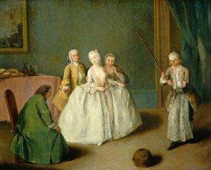 O jogo da panela, c. 1744. de Pietro Longhi