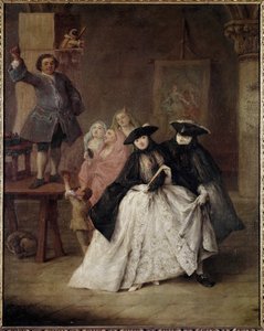 O charlatão (Il ciarlatano) - Pintura de Pietro Longhi (1702-1785), óleo sobre tela, 62x50 cm