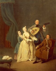 O concerto ou a família em concerto de Pietro Longhi