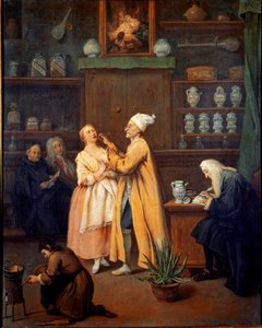 O farmacêutico. Pintura de Pietro Longhi (1702-1785). 1752 (L