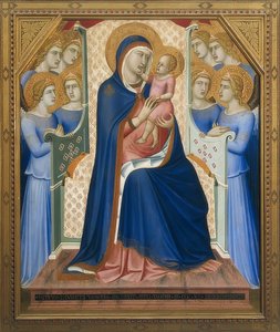 Madonna cercada por anjos. Por volta de 1340 de Pietro Lorenzetti