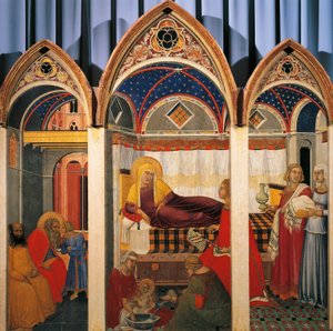Tríptico da Natividade da Virgem de Pietro Lorenzetti