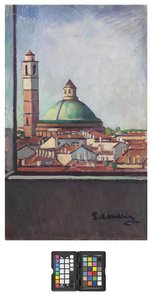San Carlo Dome em Milão, 1928 (óleo sobre tela)