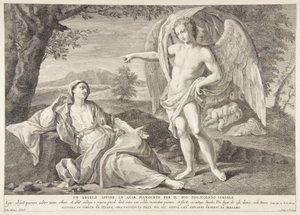 Um anjo aparecendo para Hagar, 1727-72.