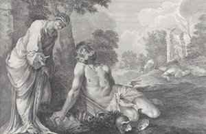 Jó repreendido por sua esposa, 1730-39.