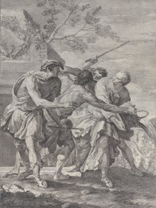 Moisés defendendo as filhas de Jetro, 1732-50.