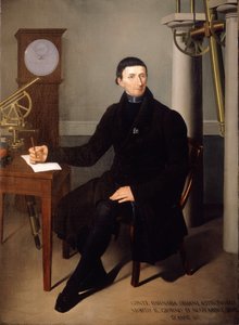 Retrato de Barnaba Oriani, astrônomo (1752 - 1832) de N. Carducci. pintura do século XIX. de Pietro Narducci