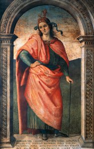 Cato de Pietro Perugino (ca. 1450-1523), fresco, Collegio del Cambio, Perugia de Pietro Perugino