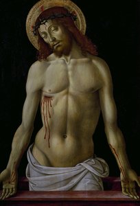 Cristo em Pieta, de Perugino (1450 ca-1523), óleo sobre madeira, cm 525x365 de Pietro Perugino