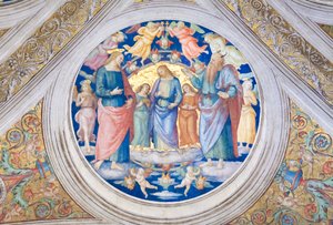 Cristo tentado pelo diabo de Pietro Perugino
