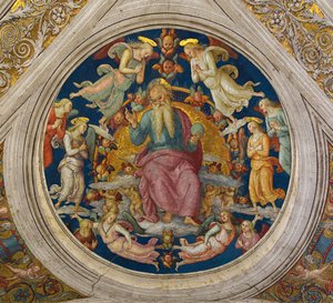 Deus Pai com Anjos Da Stanza dellincendio di Borgo de Pietro Perugino