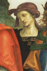 Jeremias, detalhe do Santo Padre com profetas e irmãos de Pietro Perugino