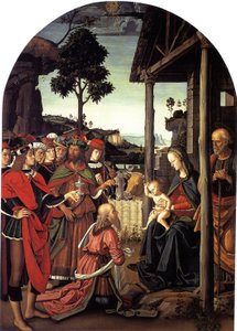 A Adoração dos Magos, ca. 1470-1480 de Pietro Perugino