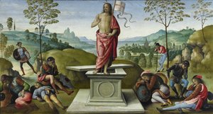A Ressurreição, 1496-1500 de Pietro Perugino