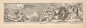 Alegoria da rota entre Roma e Florença História do Imperador Constantino (título da série) de Pietro Sante Bartoli