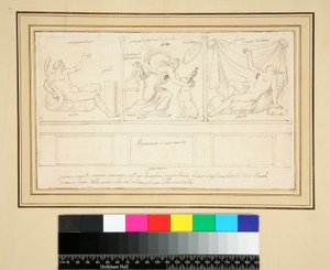 Uma parede com três painéis) de Pietro Santi Bartoli