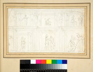 Frame de uma pintura de parede (lápis) de Pietro Santi Bartoli