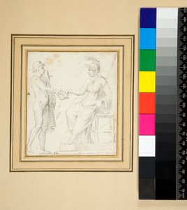 Grande parede oblonga com cinco compartimentos (lápis) de Pietro Santi Bartoli