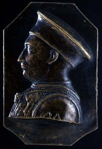 Placa de Ludovico Gonzaga (1441-1478) (recto) (bronze) (para verso ver 122329) de Pietro Tafano