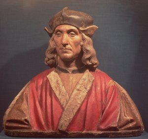 Henrique VII, 1509-11 (terracota pintada) de Pietro Torrigiano